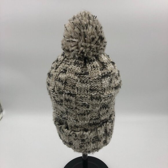 ✨ Eddie Bauer Y2K Basket-Weave Pom Beanie — Oatmeal & Charcoal Marled (RN 47648) - Picture 4 of 11